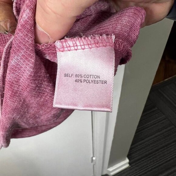 Jane and Delaney Rose Pink Ruched Sleeve Thermal Ombré Tie Dye Top Medium - Picture 9 of 10